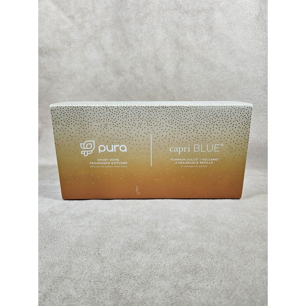 Capri Blue Pura Diffuser Kit - 1 Diffuser + Each Volcano & Pumpkin Dulce Refills
